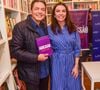 Ana Paula Araujo, do 'Bom Dia Brasil', e Alan Severiano se encontraram no lançamento do novo livro da jornalista