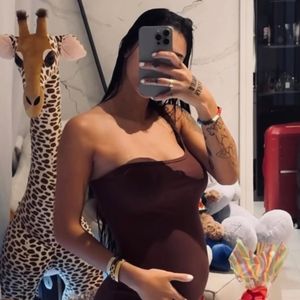 Bia Miranda está grávida de oito meses de Maysha, sua segunda filha - fruto do relacionamento com Gato Preto