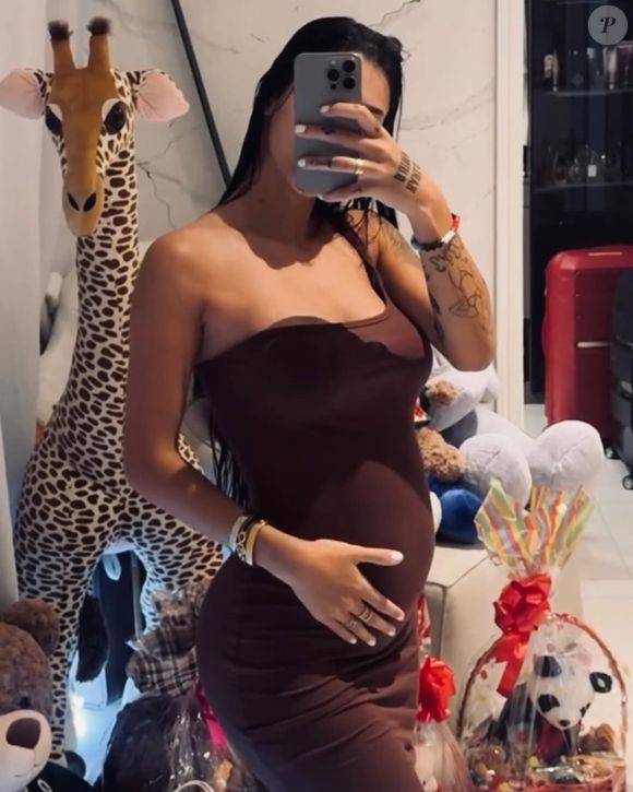 Bia Miranda está grávida de oito meses de Maysha, sua segunda filha - fruto do relacionamento com Gato Preto