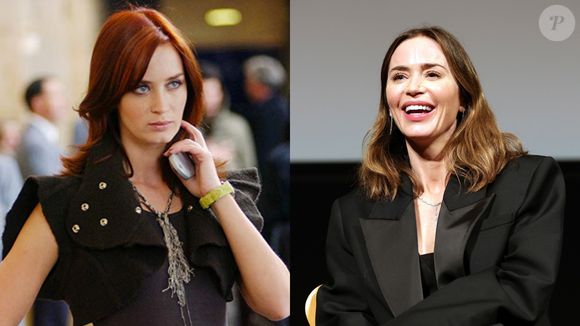 Emily Blunt deu vida a Emily Charlton, a primeira assistente de Miranda, extremamente dedicada e ácida. Antes ruiva, a atriz hoje está loira e belíssima