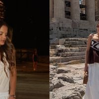 Decote drapeado, all white e transparência: em viagem à Grécia com Ticiane Pinheiro, Rafa Justus reúne tendências e prova que elegância não tem idade