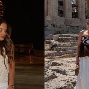Decote drapeado, all white e transparência: em viagem à Grécia com Ticiane Pinheiro, Rafa Justus reúne tendências e prova que elegância não tem idade