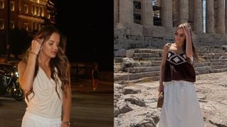 Decote drapeado, all white e transparência: em viagem à Grécia com Ticiane Pinheiro, Rafa Justus reúne tendências e prova que elegância não tem idade