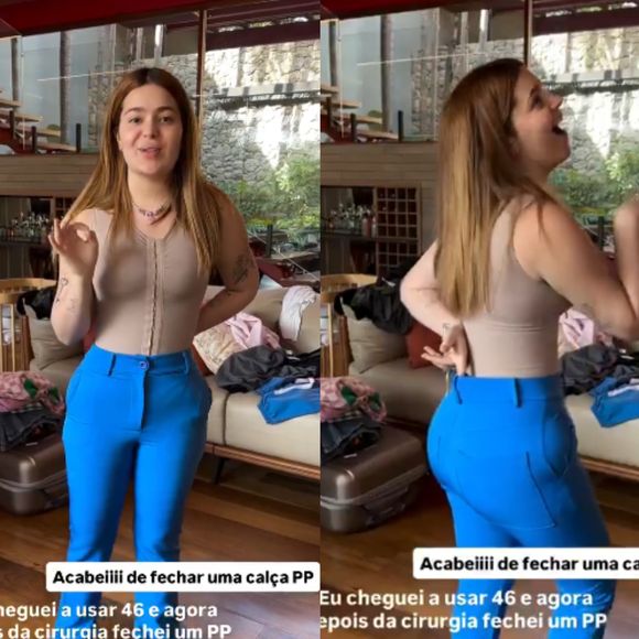 Viih Tube antes e depois: influenciadora exibe corpo em calça PP após perder 15 kg com dieta, treinos e cirurgia
