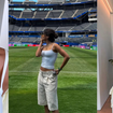 Look de Copa! De regata branca com Brasil em strass, jorts off-white e Adidas no pé, Anitta comandará abertura; saiba o preço do tênis que não é Gazelle nem Samba