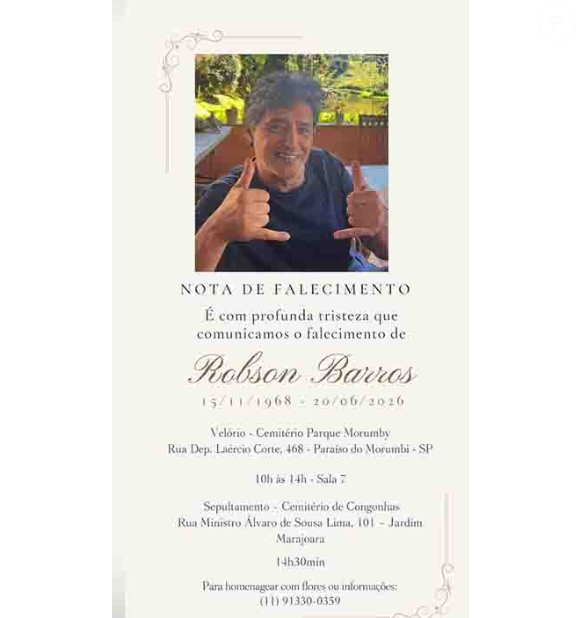 Marlene Mattos revela conversa com viúva de Robson Barros e diz que ex-paquito ‘voltou para casa e não sente mais dor’