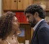 Raquel (Taís Araujo) aconselha Ivan (Renato Góes) a esperar a separação com Heleninha (Paolla Oliveira) se resolver primeiro, para que depois eles possam pensar em ficar juntos, nos próximos capítulos da novela 'Vale Tudo', da Globo.