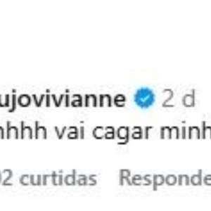 Viviane Araujo dispensou a classe para rebater a espiritualista: ‘Ah, vai cagar, minha filha’