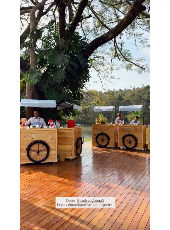 Fabiana Justus pediu para que a decoração da festa fosse simples e rústica