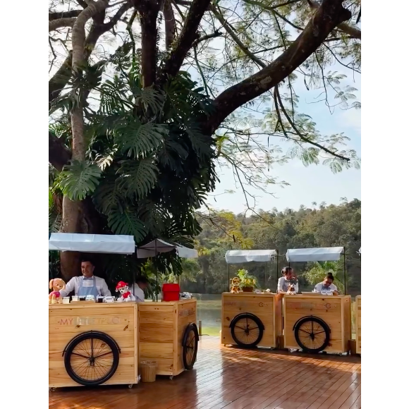 Fabiana Justus pediu para que a decoração da festa fosse simples e rústica