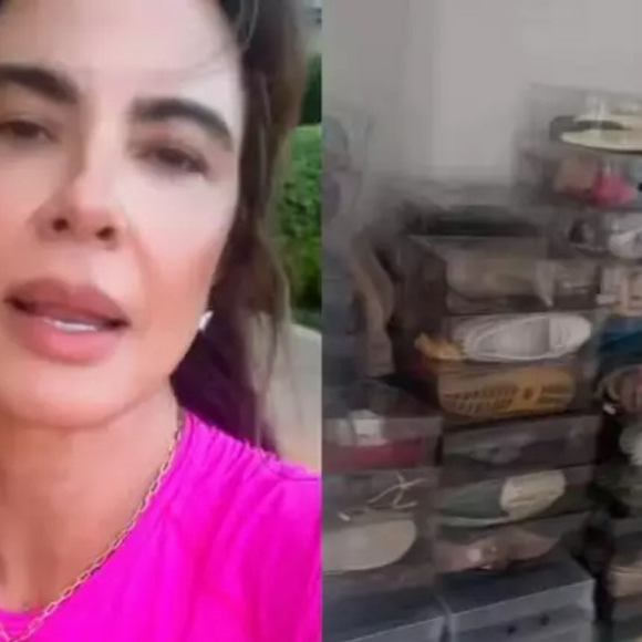 Luciana Gimenez: "Como isso tudo vai caber na minha casa nova? Chocada com as coisas que larguei por aí. Sapatos Dolce & Gabbana, Prada... "
