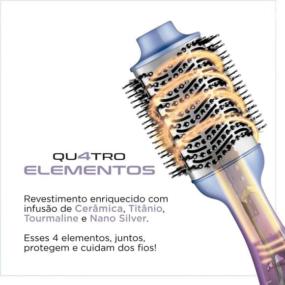 Encontrada por menos de R$ 140, escova secadora By Juliette da Mundial tem potência de 1200W e tecnologia bivolt para usar em qualquer lugar