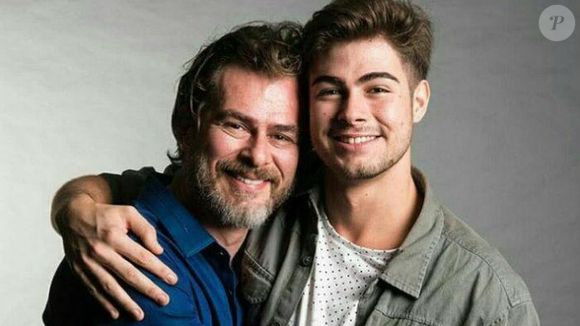 Rafael Vitti com o pai, o ator João Vitti