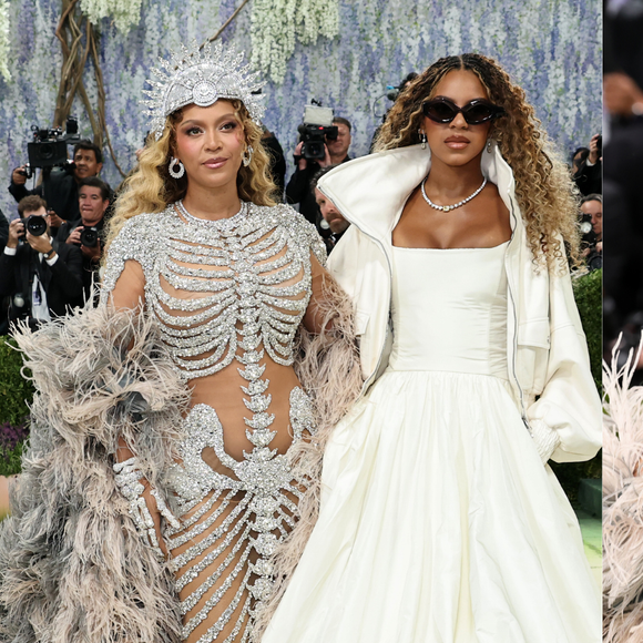 Poderosa aos 44! Após 10 anos, Beyoncé exibe corpão no Met Gala 2026 com look ‘esqueleto’ cravejado; filha Blue Ivy estreia ao seu lado