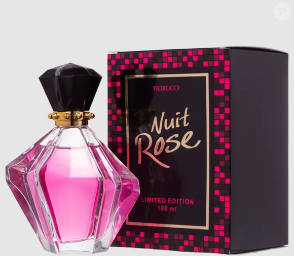 O perfume Nuit Rosé, de Fiorucci, tem uma embalagem e líquido rosa exuberantes.