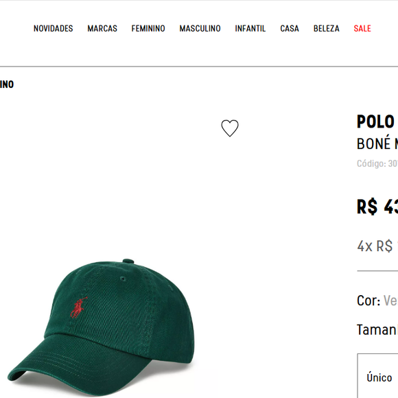 O boné usado por Bruna Marquezine é da Polo Ralph Lauren, no tom verde, com o clássico logo da marca bordado na parte frontal e fecho ajustável na parte de trás. Segundo o site Iguatemi 365, o acessório custa R$ 430, tem tamanho único e reforça o visual casual e elegante escolhido pela atriz.