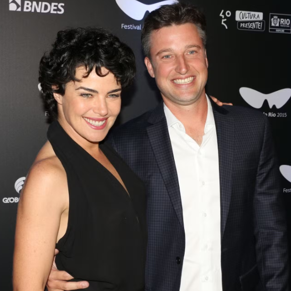 Ana Paula Arósio com o marido, o cavaleiro Henrique Plombon Pinheiro