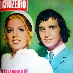 Roberto Carlos com Nice, mãe de três filhos do cantor