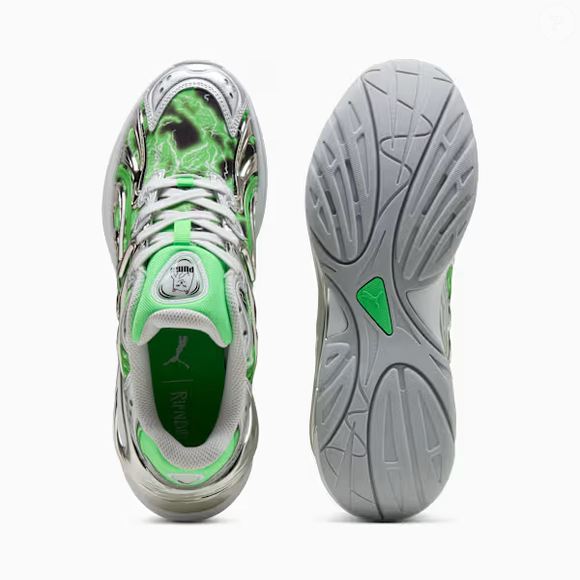 O Tênis Inverse PUMA x RIPNDIP Unissex também conversa com a estética streetwear, permitindo levar a referência nostálgica para produções do dia a dia sem abandonar uma leitura contemporânea