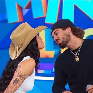 Ana Castela e Zé Felipe se beijaram pela primeira vez em público na TV