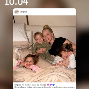 "Ontem tirei o dia todo pra ficar com minha família e amigos! Acho que nunca tinha feito isso desde que comecei na internet e foi importante", escreveu Virgínia