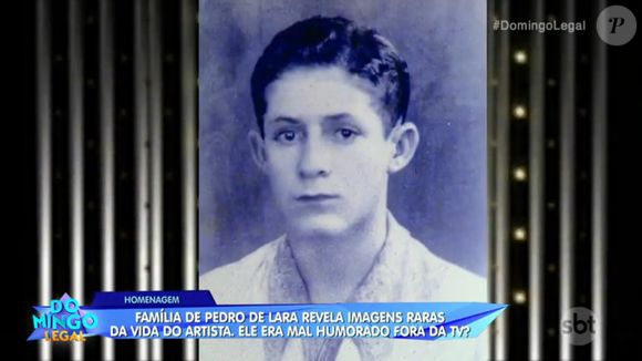 Pedro de Lara deixou Pernambuco rumo ao Rio de Janeiro após a morte da mãe - na foto, jurado na juventude