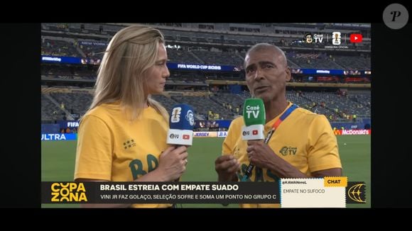Romário x Fernanda Gentil: climão durante a Copa 2026 na CazeTV