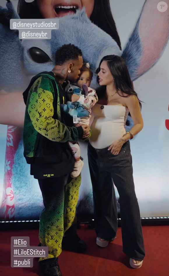 Bruna Biancardi e Neymar 'mimaram' Mavie, de 1 ano e 8 meses