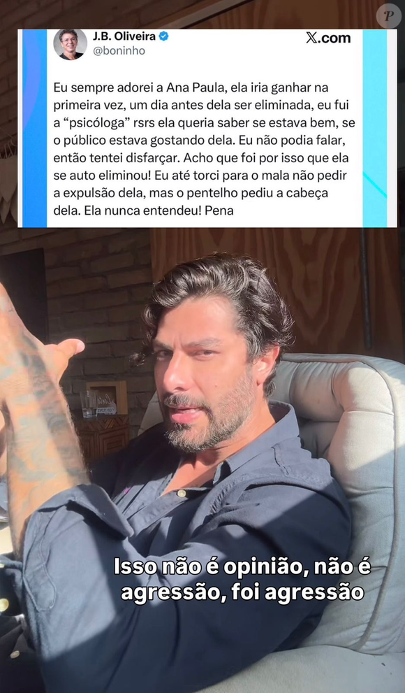 Ex-participante do BBB 16, Renan Oliveira reapareceu após a vitória de Ana Paula Renault no BBB 26 e reacendeu a discussão sobre o episódio que resultou na expulsão da jornalista em 2016