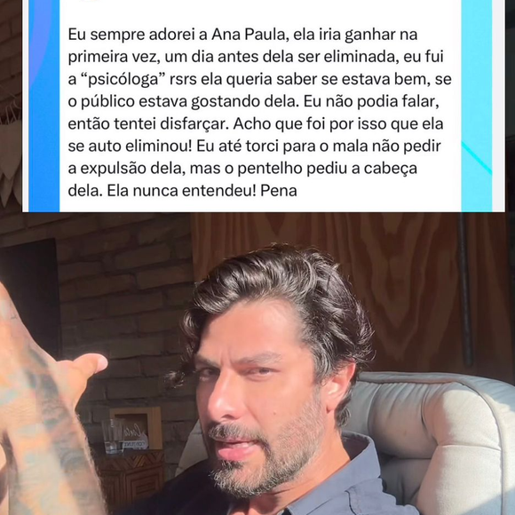 Ex-participante do BBB 16, Renan Oliveira reapareceu após a vitória de Ana Paula Renault no BBB 26 e reacendeu a discussão sobre o episódio que resultou na expulsão da jornalista em 2016