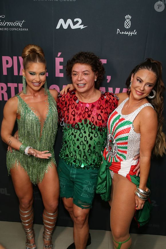 Paolla Oliveira e Virgínia Fonseca se encontraram em um ensaio na quadra da Grande Rio na última semana