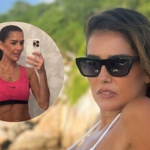 Nada de dieta, mas treino em dia: Deborah Secco exibe barriga trincada durante viagem com a filha. 'Equilíbrio é tudo'