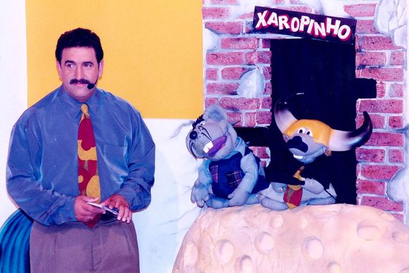 Xaropinho e seu primo Tunico em foto do 'Programa do Ratinho' no fim dos anos 1990