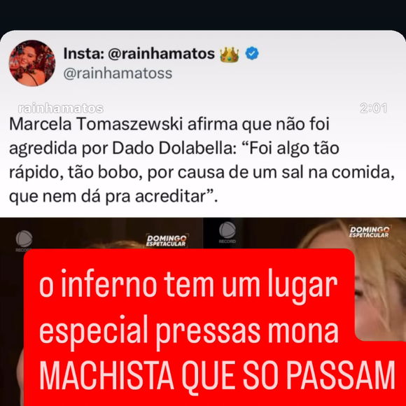 Luana Piovani: ‘O inferno tem um lugar especial pra essas ‘mona machista’ que só passam pano pra desgraçado. Wanessa, Carolina e essa outra que nem o nome sei’