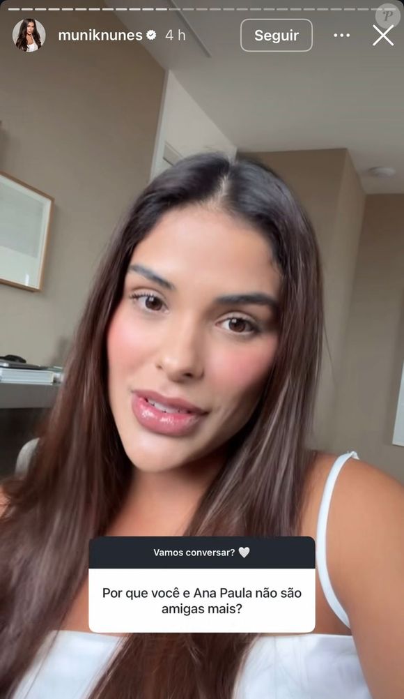 Munik Nunes fala pela primeira vez no Instagram sobre fim de amizade com Ana Paula Renault, atualmente no 'BBB 26'