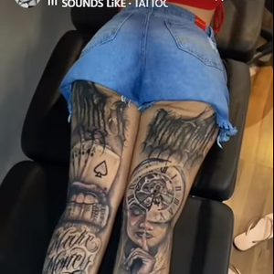 Andressa Urach tatuou toda a parte posterior das pernas, o que deu o que falar