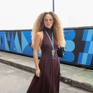 A influenciadora Júlia Rodrigues  no Grande Prêmio de Fórmula 1 em São Paulo, neste domingo, 9 de novembro de 2025