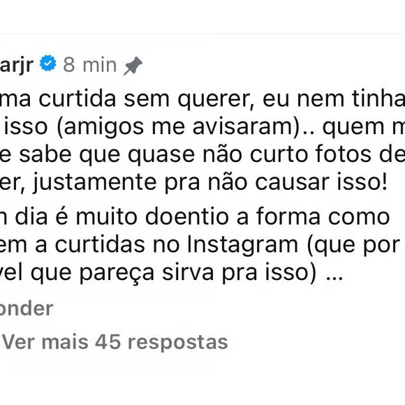 Diante do barulho nas redes, o atleta se pronunciou para explicar o episódio, Neymar afirmou que a interação aconteceu sem intenção