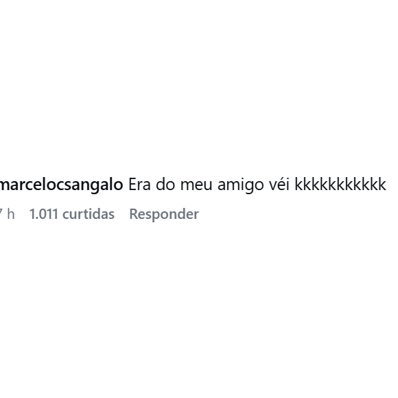 Marcelo Sangalo reagiu com bom humor à repercussão e se explicou na página Língua Solta: ‘Era do meu amigo, ‘véi’’