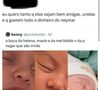 ‘Eu quero tanto que elas [Mel, Mavie e Helena] sejam bem amigas, unidas e que gastem todo o dinheiro de Neymar’, publicou uma internauta no X, antigo Twitter