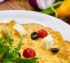 Omeletes tambéme estão presentes no cardápio diário de Shakira