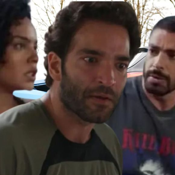 Carro com César (Cauã Reymond) e Maria de Fátima (Bella Campos) bate em Afonso (Humberto Carrão), o que gera uma grande confusão em 'Vale Tudo'