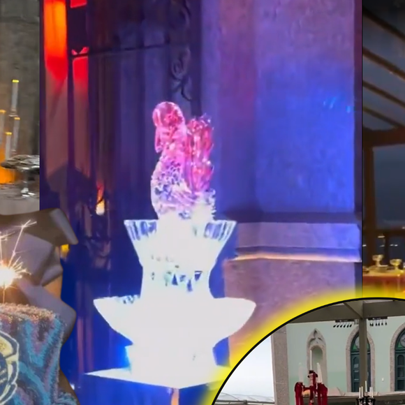 SPOILER da decoração da festona de Bruna Marquezine na Ilha Fiscal: cisne de gelo, tons de rosa claro e candelabros luxuosos; veja fotos