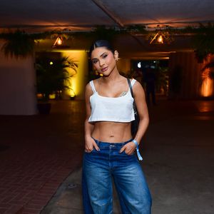 Show da Lady Gaga no Rio: Mileide Mihaile foi mais uma famosa a apostar no combo de calça wide leg e top para o show