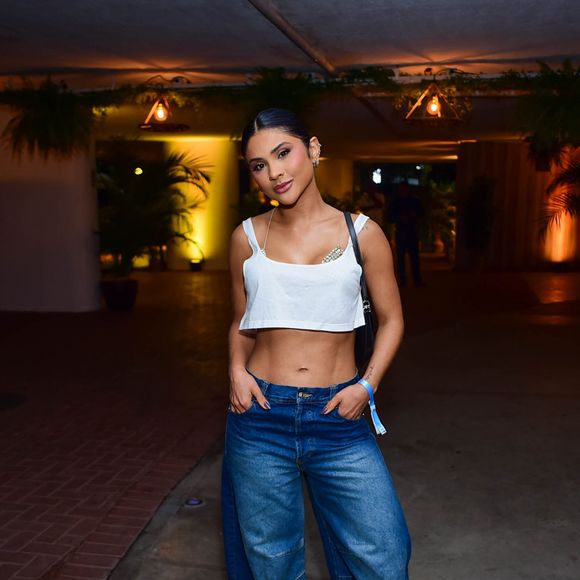 Show da Lady Gaga no Rio: Mileide Mihaile foi mais uma famosa a apostar no combo de calça wide leg e top para o show