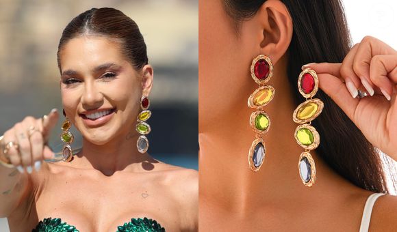 Virgínia Fonseca usa Shopee? Brinco vintage usado em anuncio da Grande Rio está à venda por menos de R$ 30 reais