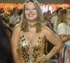 Atriz Mari Bridi esteve presente em um camarote da Sapucaí, no Carnaval 2025.