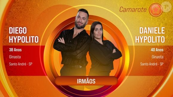 BBB 25: Diego Hypólito e Daniele Hypólito estão no reality show