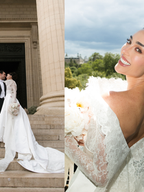 Renda francesa feita à mão, cristais e 640 horas de trabalho: o vestido de noiva de Elisa Zarzur para casar com Alexandre Negrão em Paris