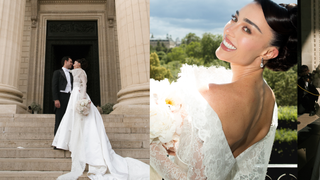 Renda francesa feita à mão, cristais e 640 horas de trabalho: o vestido de noiva de Elisa Zarzur para casar com Alexandre Negrão em Paris